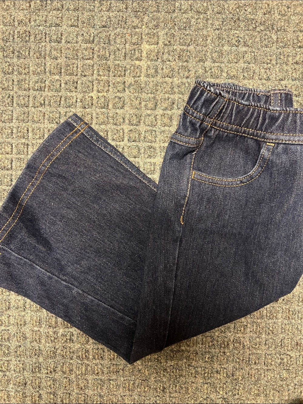 Tea Collection Dark Blue Elastic-Waist Kids Denim Jeans
